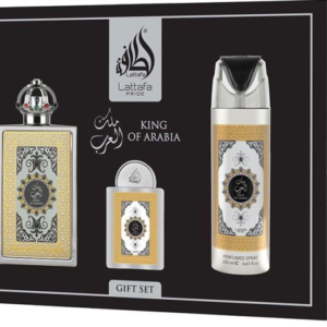 Lattafa Pride King Of Arabia Giftset Eau De Parfum 100ml + 20ml + Deodorant 200ml Men